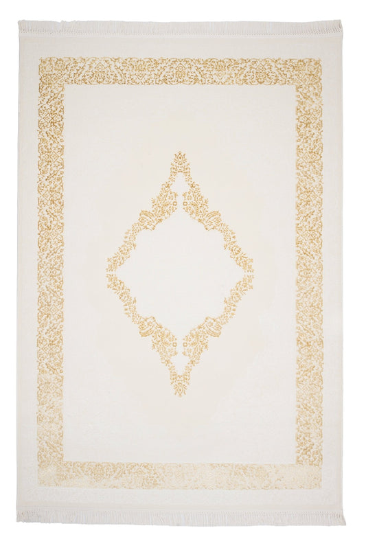 Covor Alye Done Bej-Auriu, 100x200 cm, Clasic