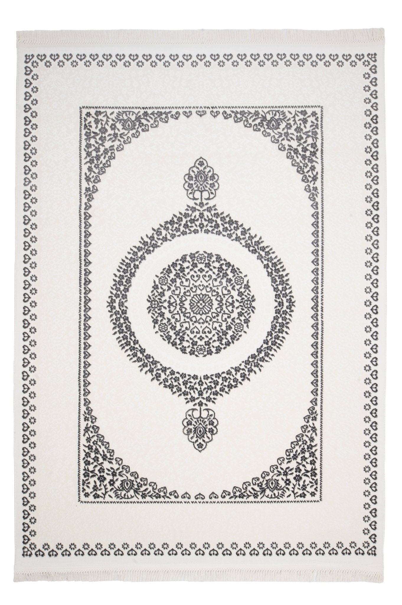 Covor Alye Epsi Bej-Negru, 80x150 cm, Clasic