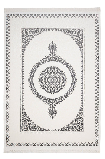 Covor Alye Epsi Bej-Negru, 80x150 cm, Clasic