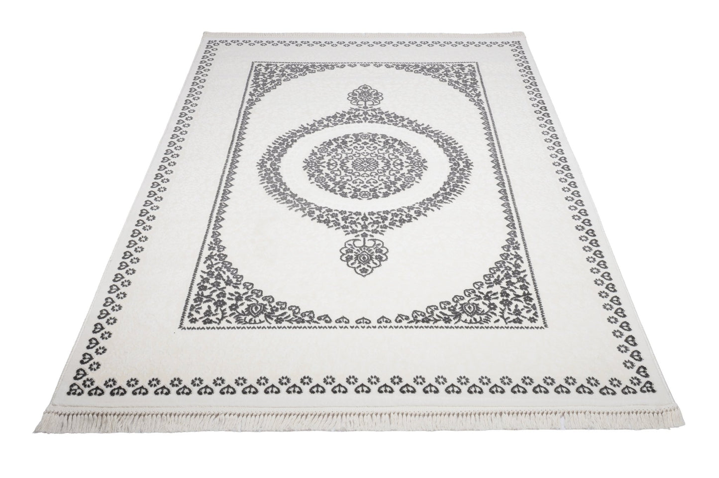 Covor Alye Epsi Bej-Negru, 80x150 cm, Clasic