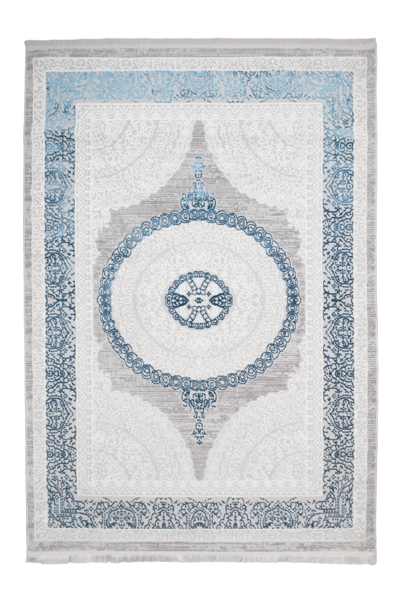Covor Alye Gifro Gri-Albastru, 160x230 cm, Clasic