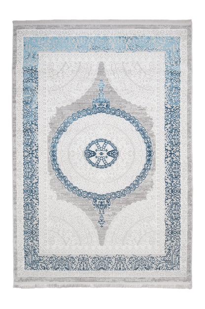 Covor Alye Gifro Gri-Albastru, 160x230 cm, Clasic