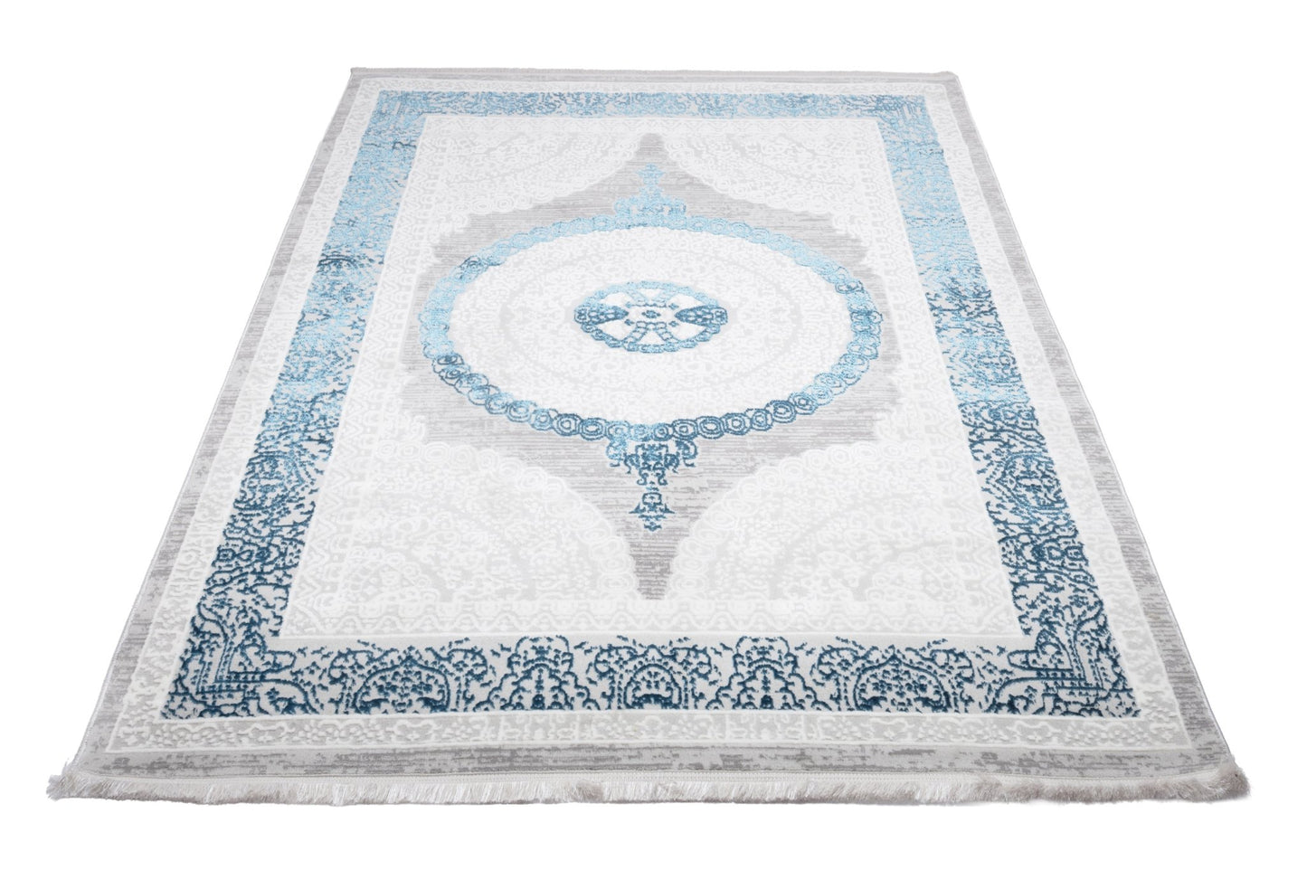 Covor Alye Gifro Gri-Albastru, 160x230 cm, Clasic