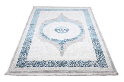 Covor Alye Gifro Gri-Albastru, 160x230 cm, Clasic