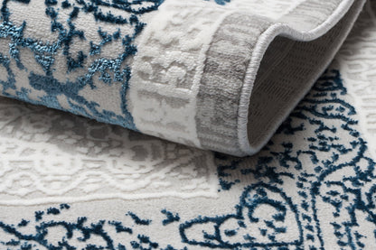 Covor Alye Gifro Gri-Albastru, 160x230 cm, Clasic