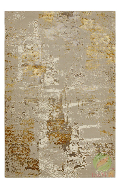 Covor Atlas Babu Bej - Auriu, 100x200 cm, Modern