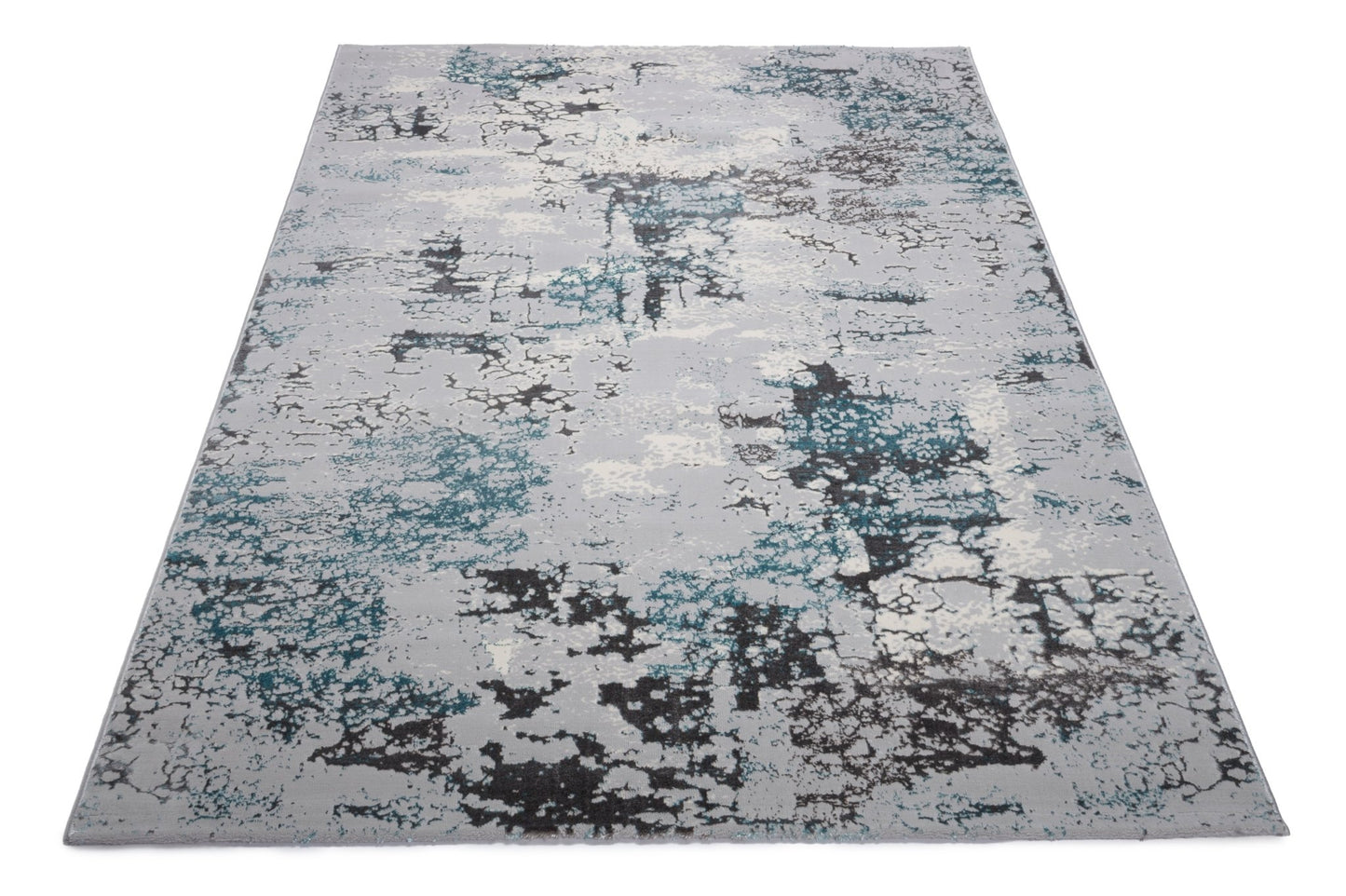 Covor Atlas Babu Gri - Albastru, 50x80 cm, Modern