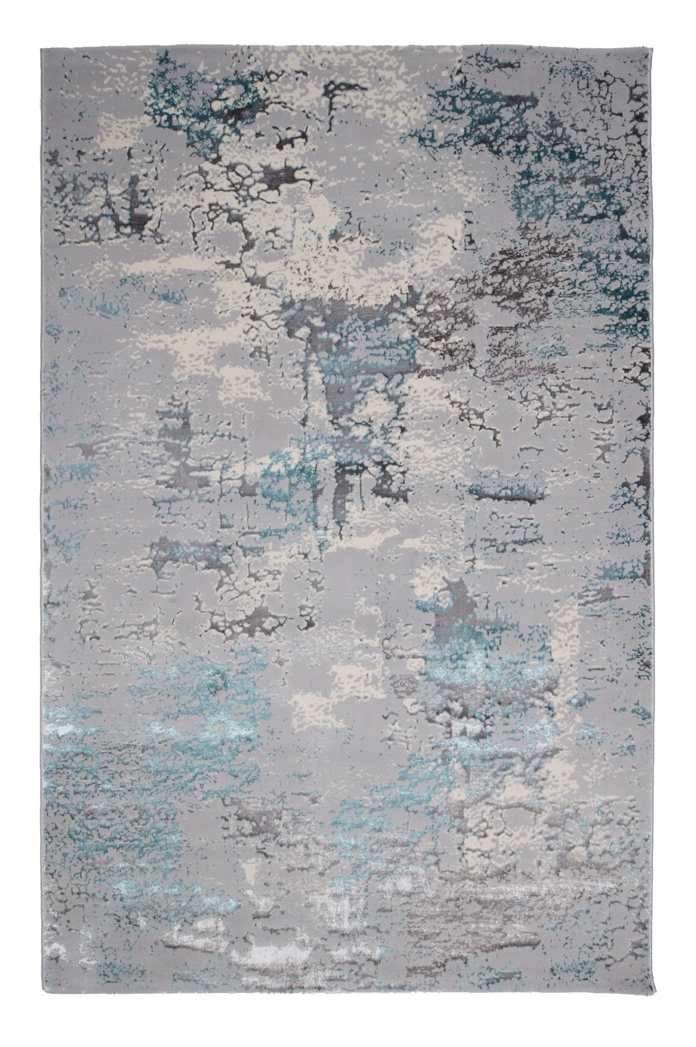 Covor Atlas Babu Gri - Albastru, 50x80 cm, Modern