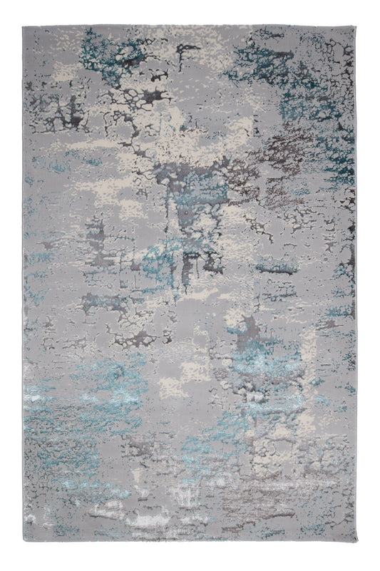Covor Atlas Babu Gri - Albastru, 100x200 cm, Modern