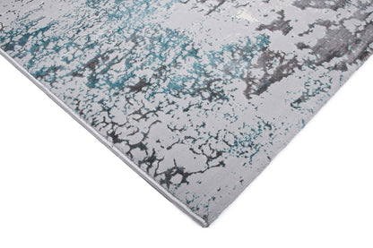 Covor Atlas Babu Gri - Albastru, 50x80 cm, Modern
