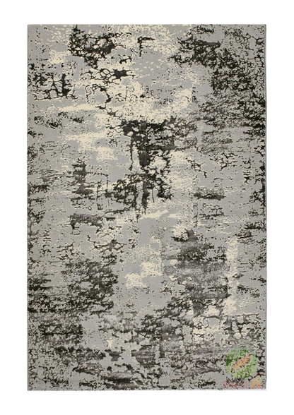 Covor Atlas Babu Gri - Negru, 100x200 cm, Modern