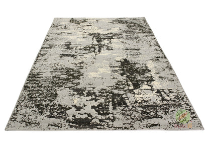 Covor Atlas Babu Gri - Negru, 150x233 cm, Modern