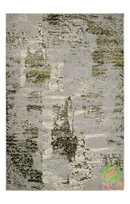 Covor Atlas Babu Gri - Verde, 70x100 cm, Modern