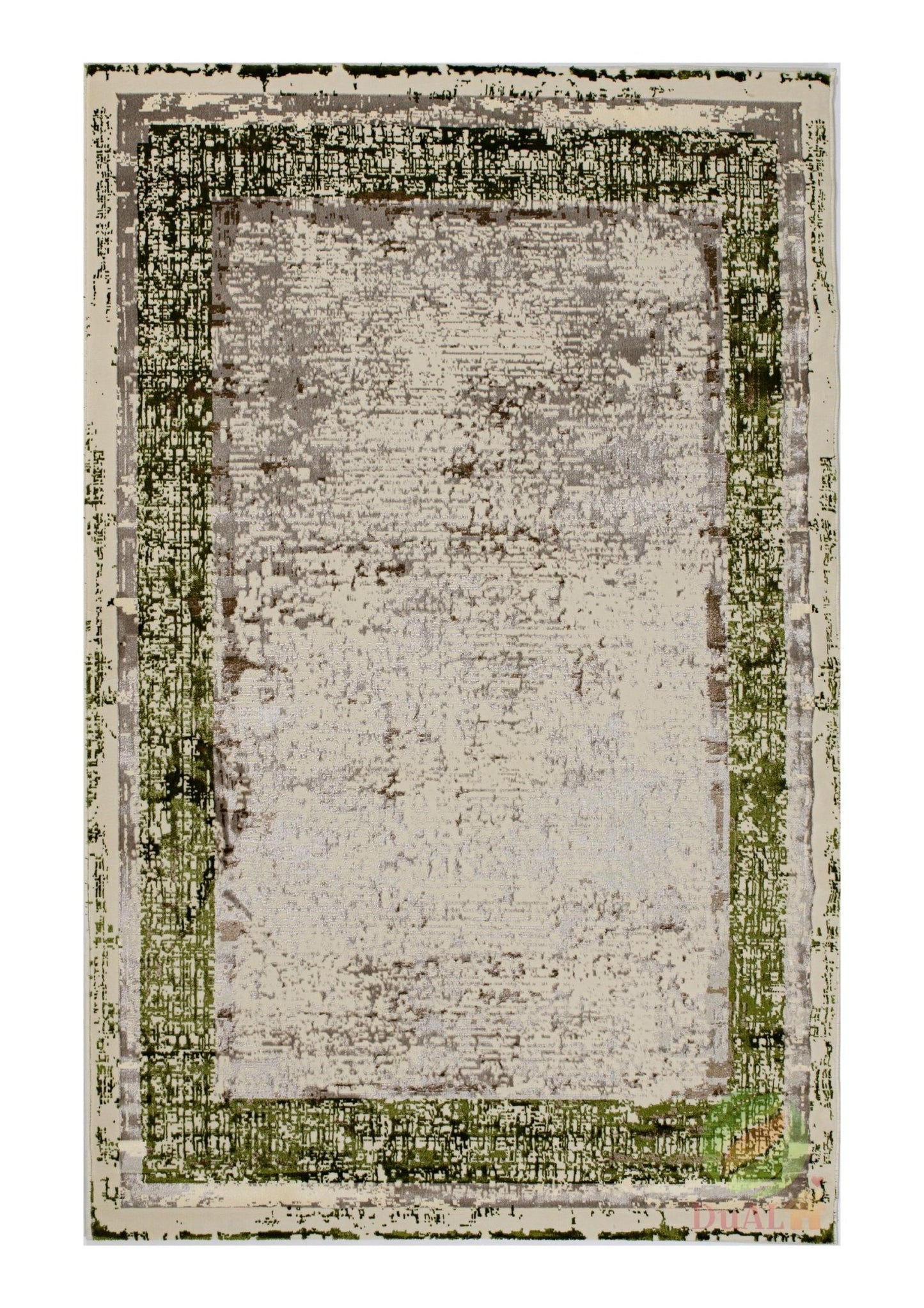 Covor Atlas Chena Bej-Verde, 100x200 cm, Modern