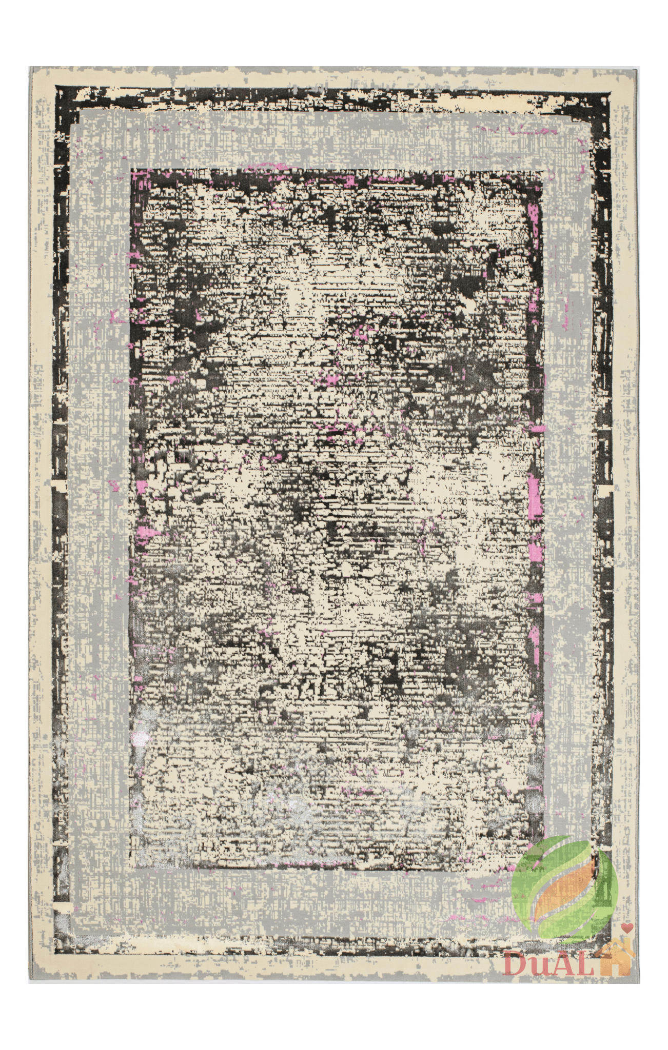Covor Atlas Chena Gri - Roz, 250x350 cm, Modern