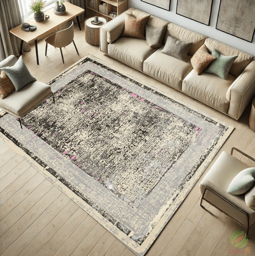 Covor Atlas Chena Gri - Roz, 250x350 cm, Modern