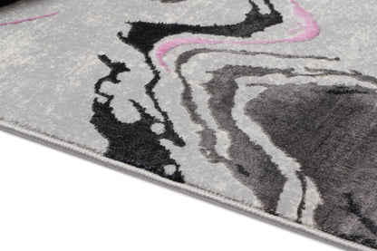 Covor Atlas Kendo Gri-Roz, 60x200 cm, Modern