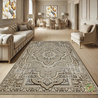 Covor Atlas Mablo Crem, 60x150 cm, Clasic