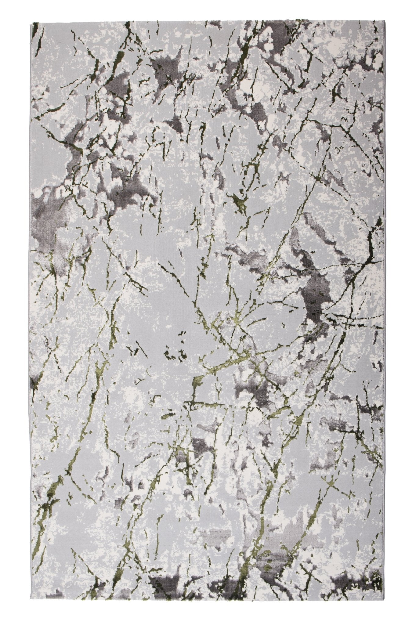 Covor Atlas Zdub Gri-Verde, 60x200 cm, Modern