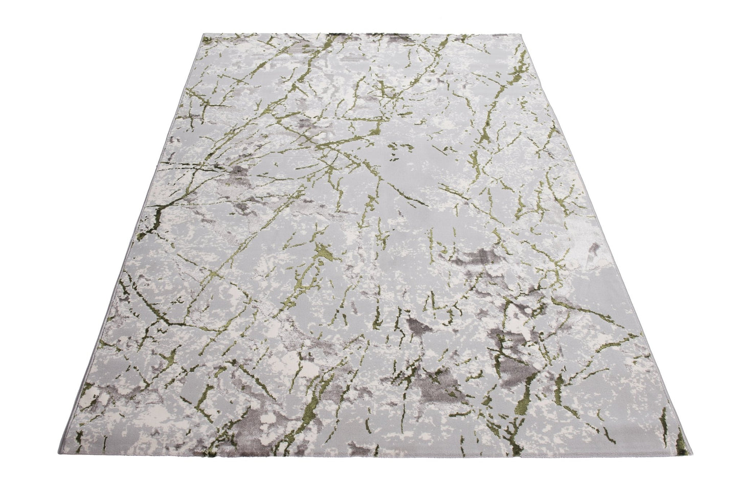 Covor Atlas Zdub Gri-Verde, 60x200 cm, Modern