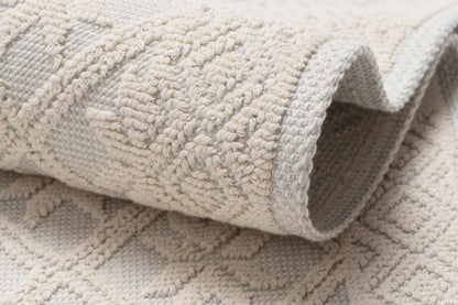 Covor Bumbac Linen Bej, 55x55 cm