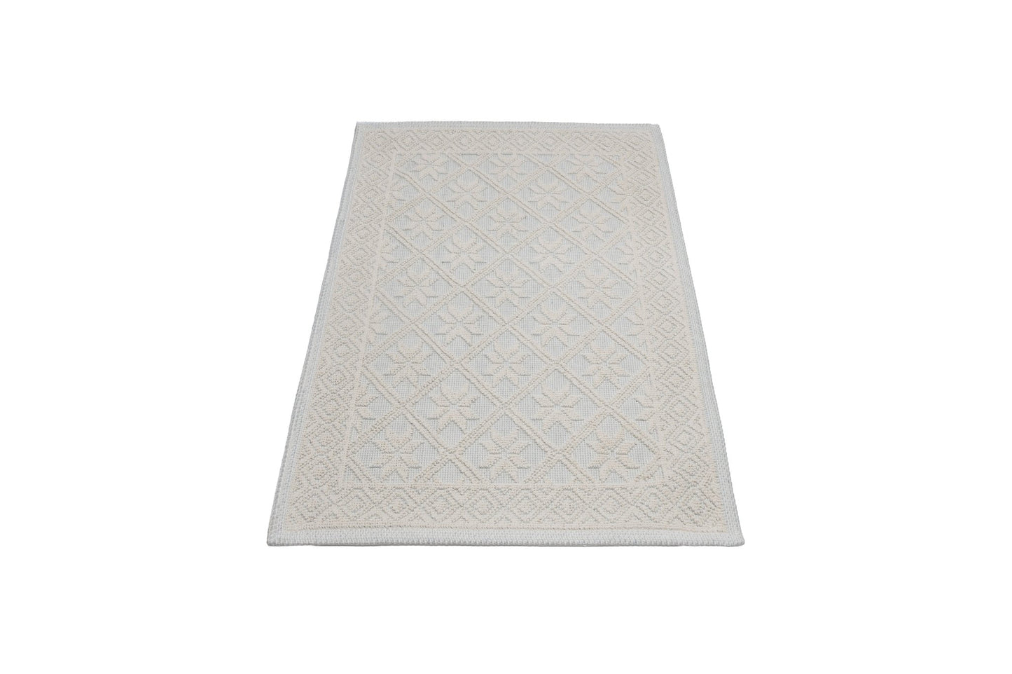 Covor Bumbac Linen Bej, 55x55 cm