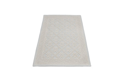 Covor Bumbac Linen Bej, 55x55 cm