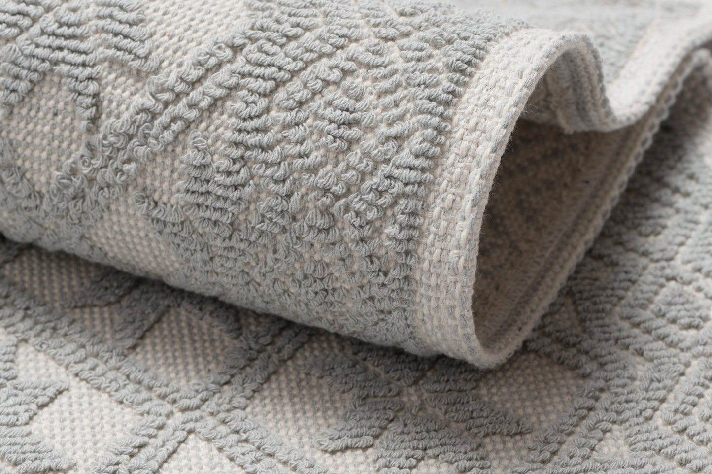 Covor Bumbac Linen Gri, 55x95 cm