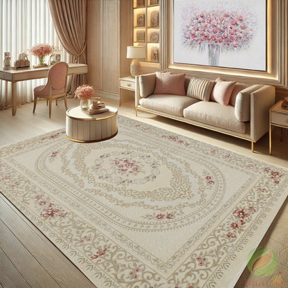 Covor Deluxe Hunkar Roz, 50x80 cm, Floral