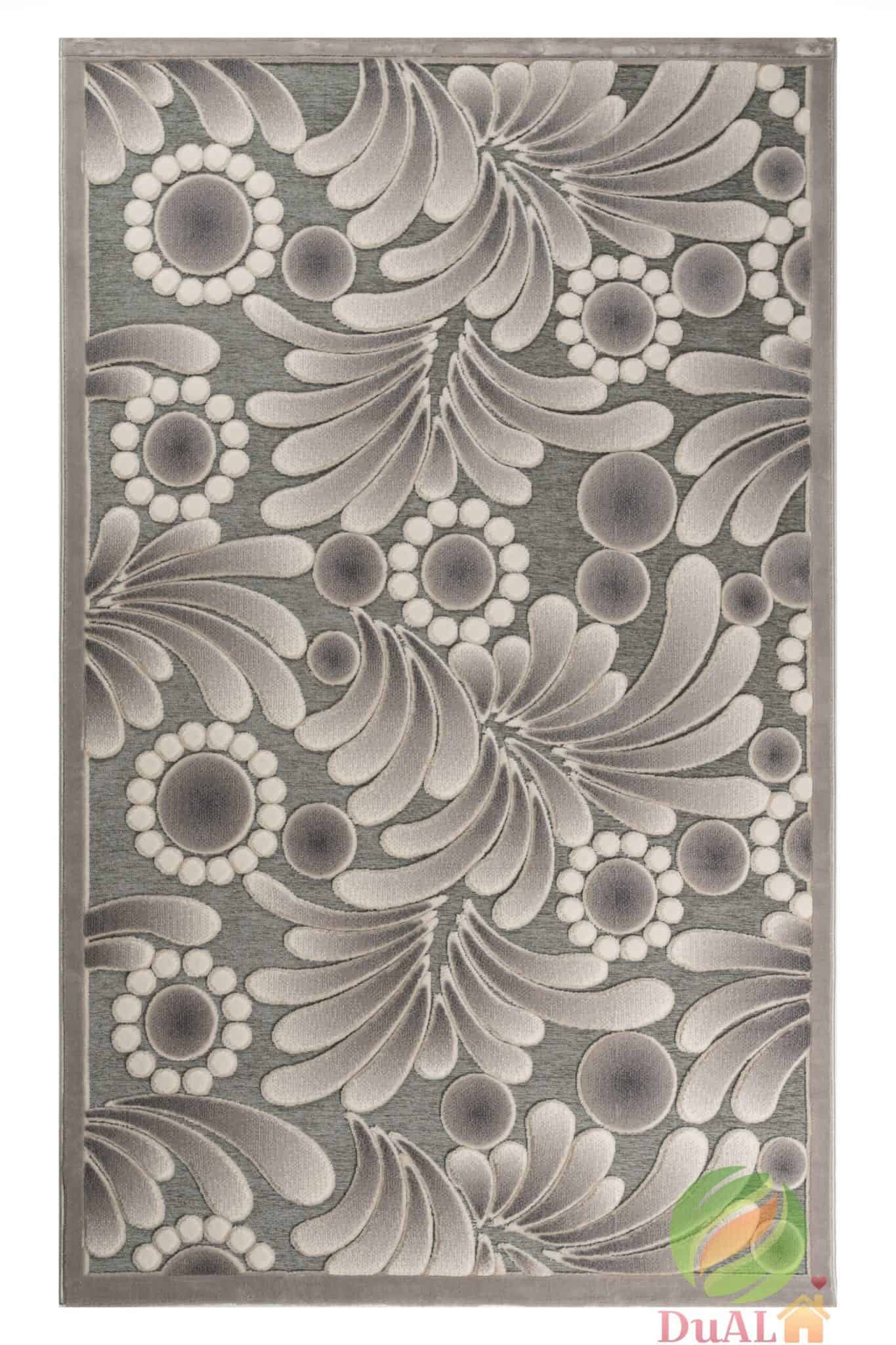 Covor Efe 3D Floral Gri