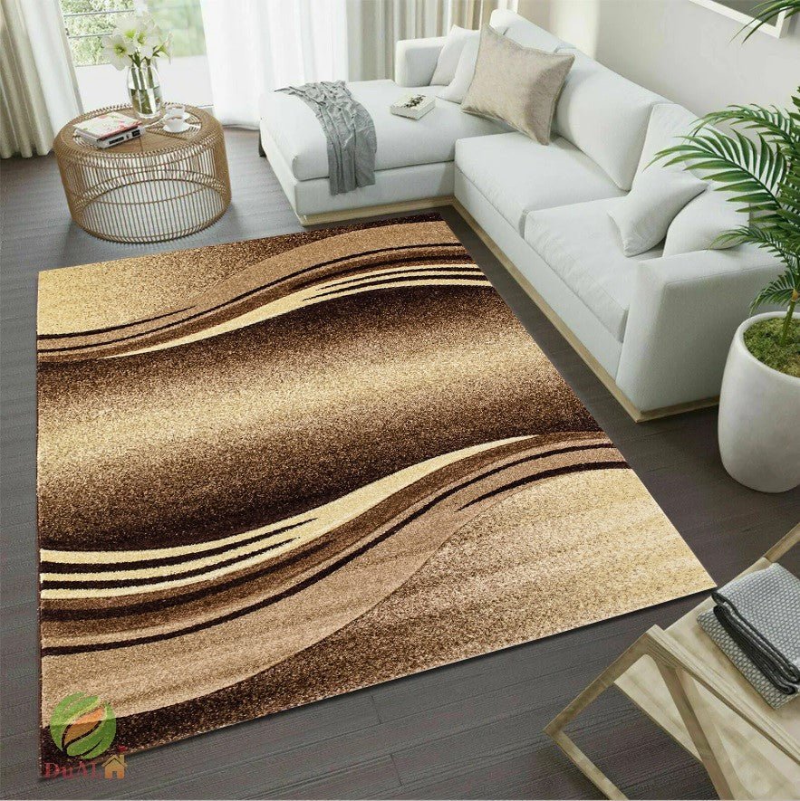 Brown Avriga Friese carpet, 100x200 cm, Modern