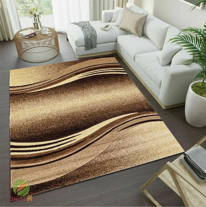 Brown Avriga Friese carpet, 100x300 cm, Modern