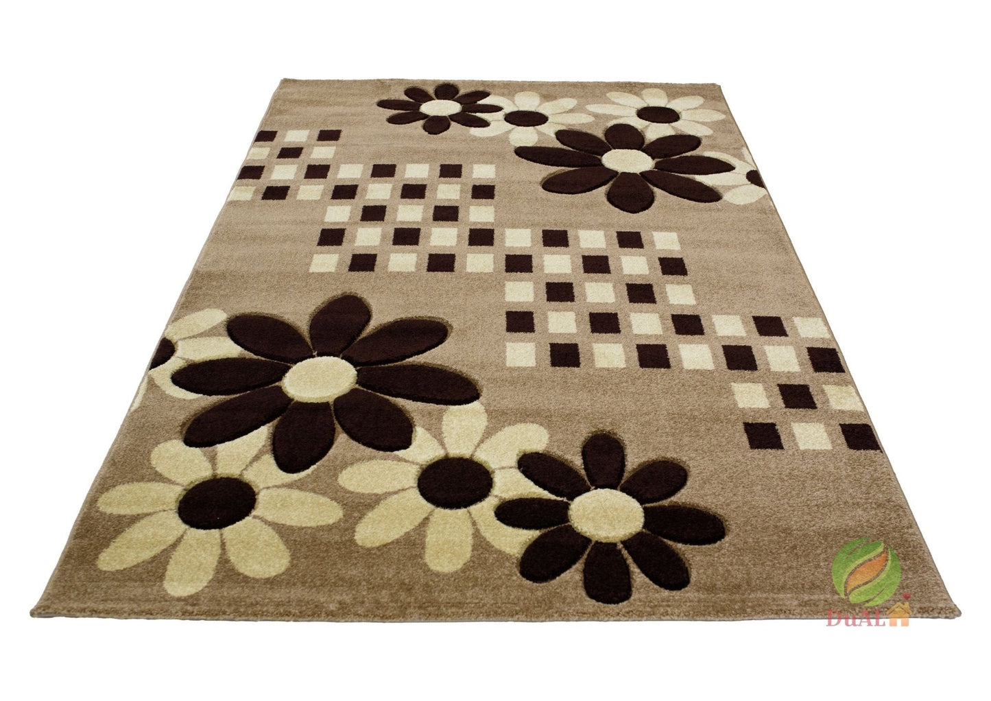 Brown Briola Friese carpet, 100x300 cm, Floral