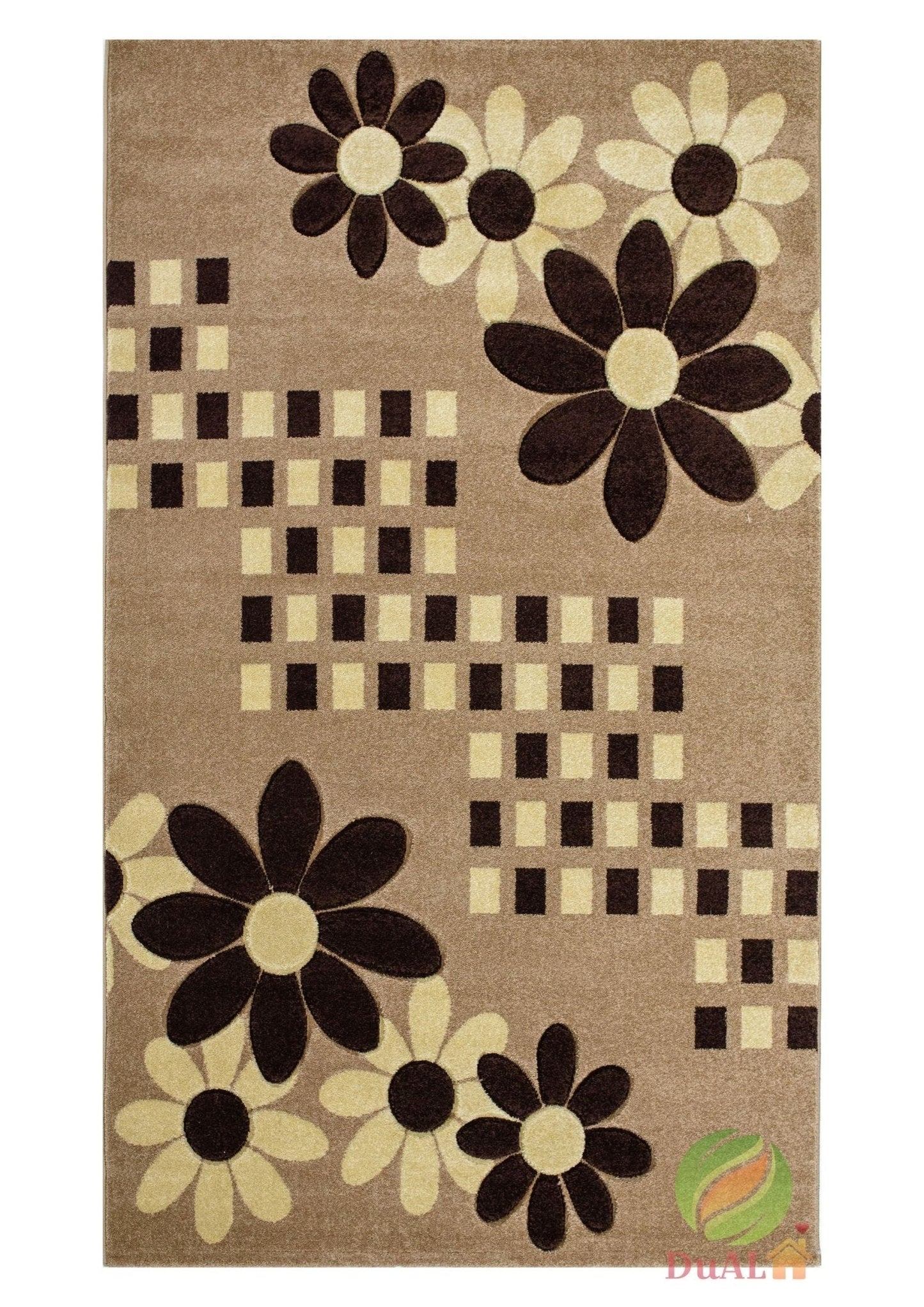 Brown Briola Friese carpet, 100x300 cm, Floral