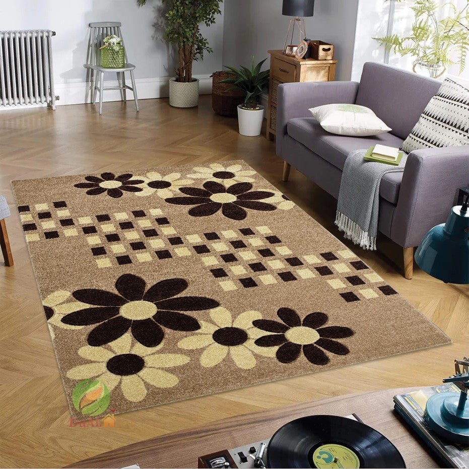 Brown Briola Friese carpet, 100x300 cm, Floral