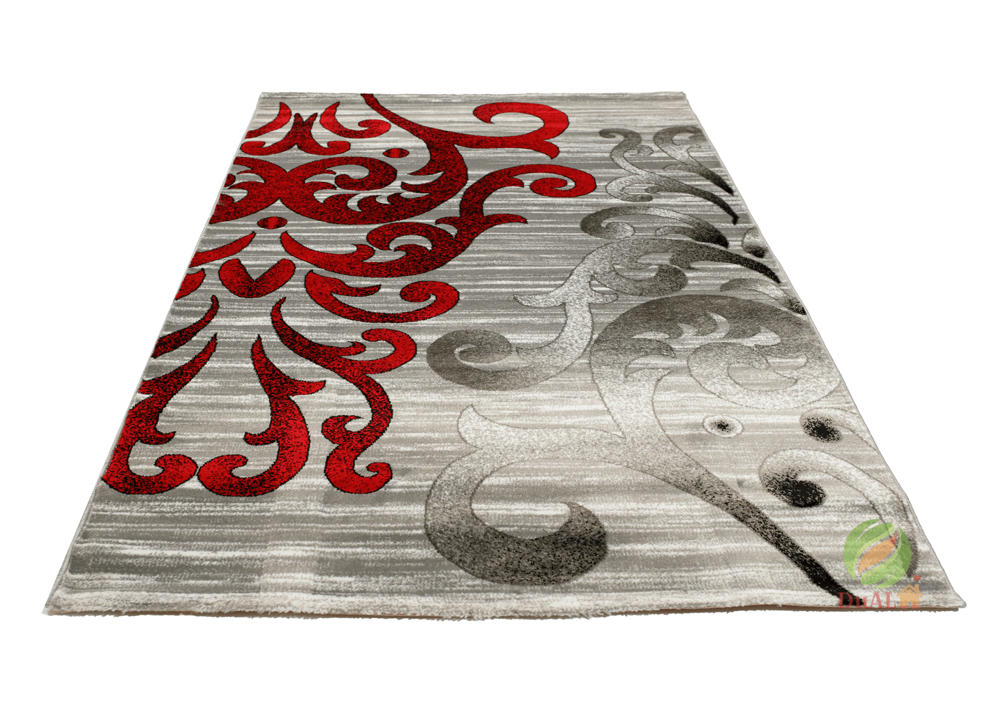 Covor Friese Wind Gri-Rosu, 50x80 cm, Abstract
