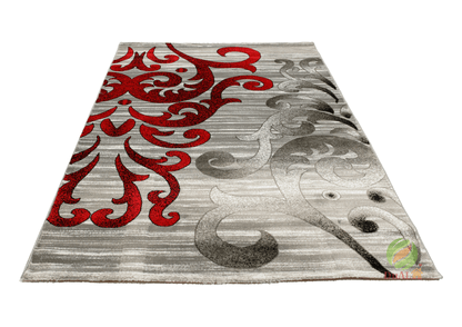 Covor Friese Wind Gri-Rosu, 50x80 cm, Abstract