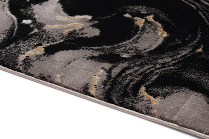 Covor Galeria Lyra Negru-Bej, 100x200 cm, Modern