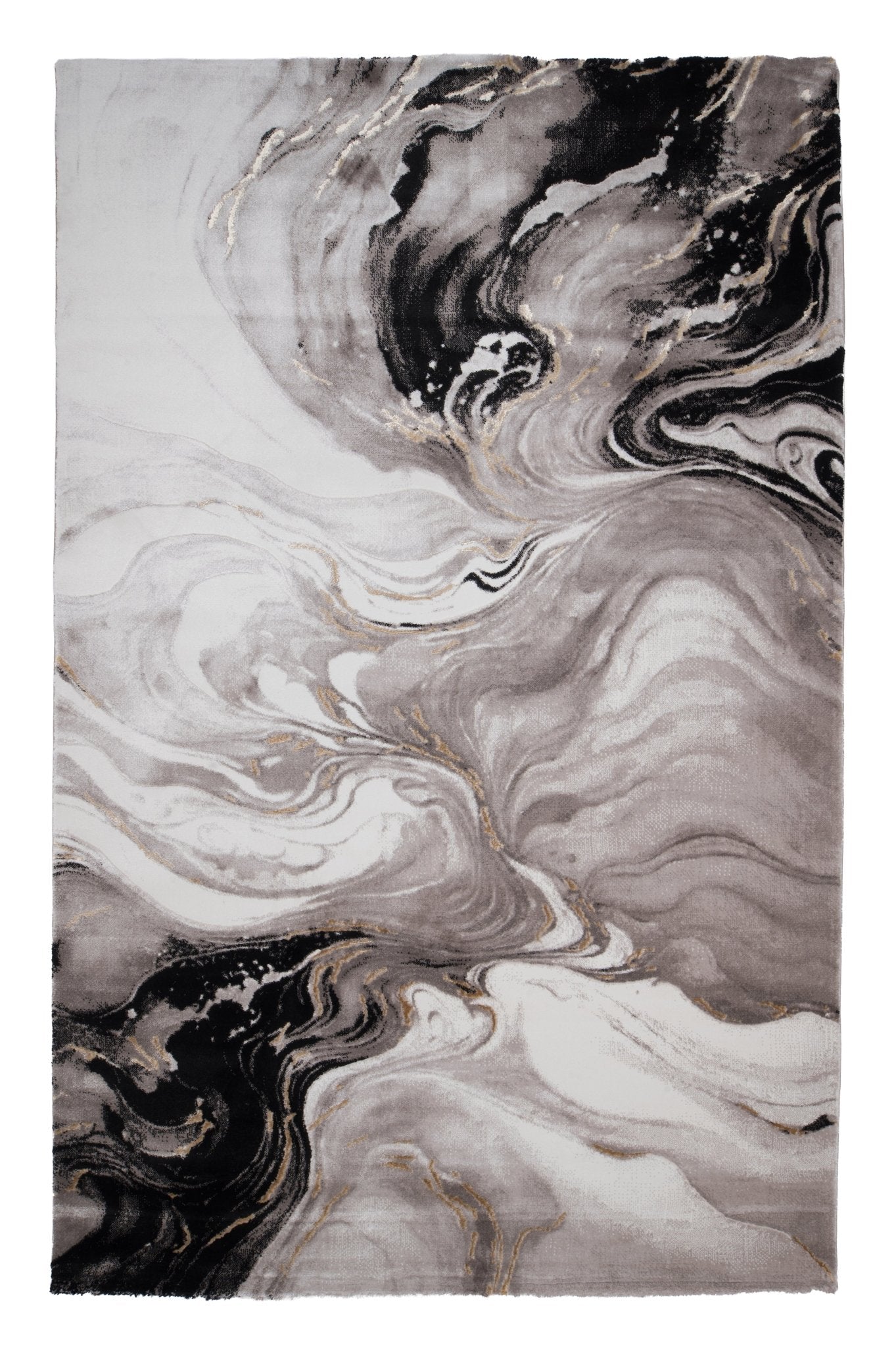 Covor Galeria Lyra Negru-Bej, 100x200 cm, Modern