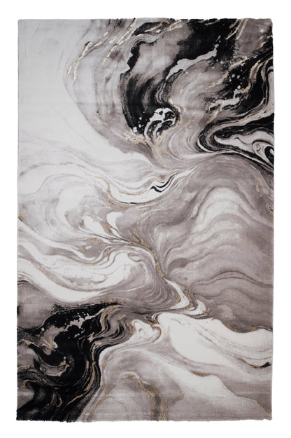 Covor Galeria Lyra Negru-Bej, 100x200 cm, Modern
