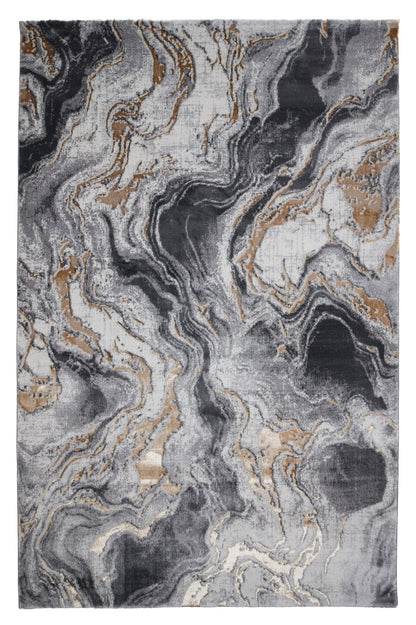 Covor Galeria Riva Gri-Auriu, 50x80 cm, Modern