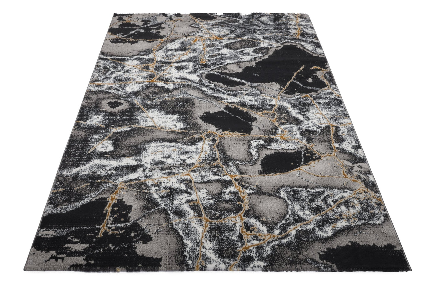 Covor Marmaris Onira Gri-Negru, 250x350 cm, Modern
