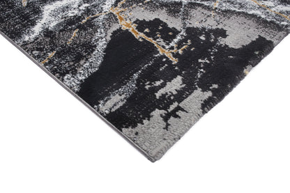 Covor Marmaris Onira Gri-Negru, 250x350 cm, Modern