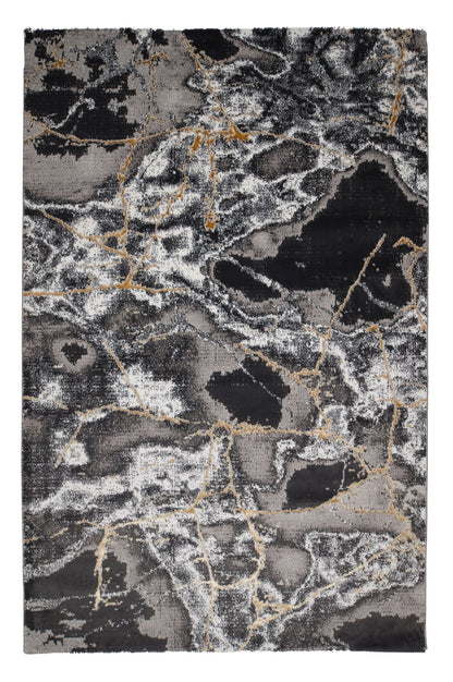 Covor Marmaris Onira Gri-Negru, 250x350 cm, Modern