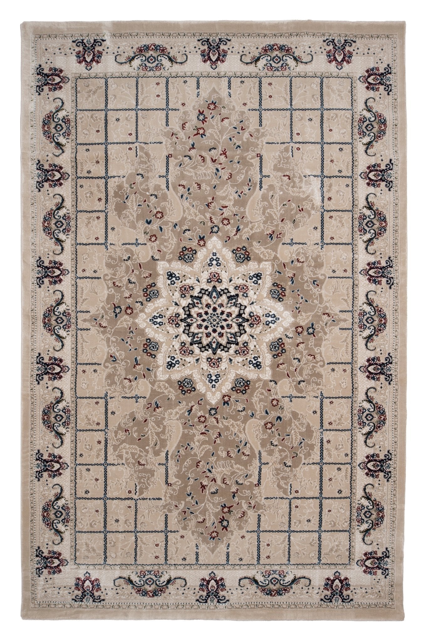 Covor Otoman Serai Bej, 80x300 cm, Clasic