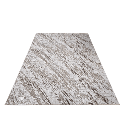 Covor Plato Abstract Bej Maro Antiderapant