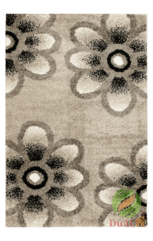 Set Covor Renk Floria Gri, 3 covoare, 60x200 cm - 1 bucata, 60x140 cm  - 2 bucati