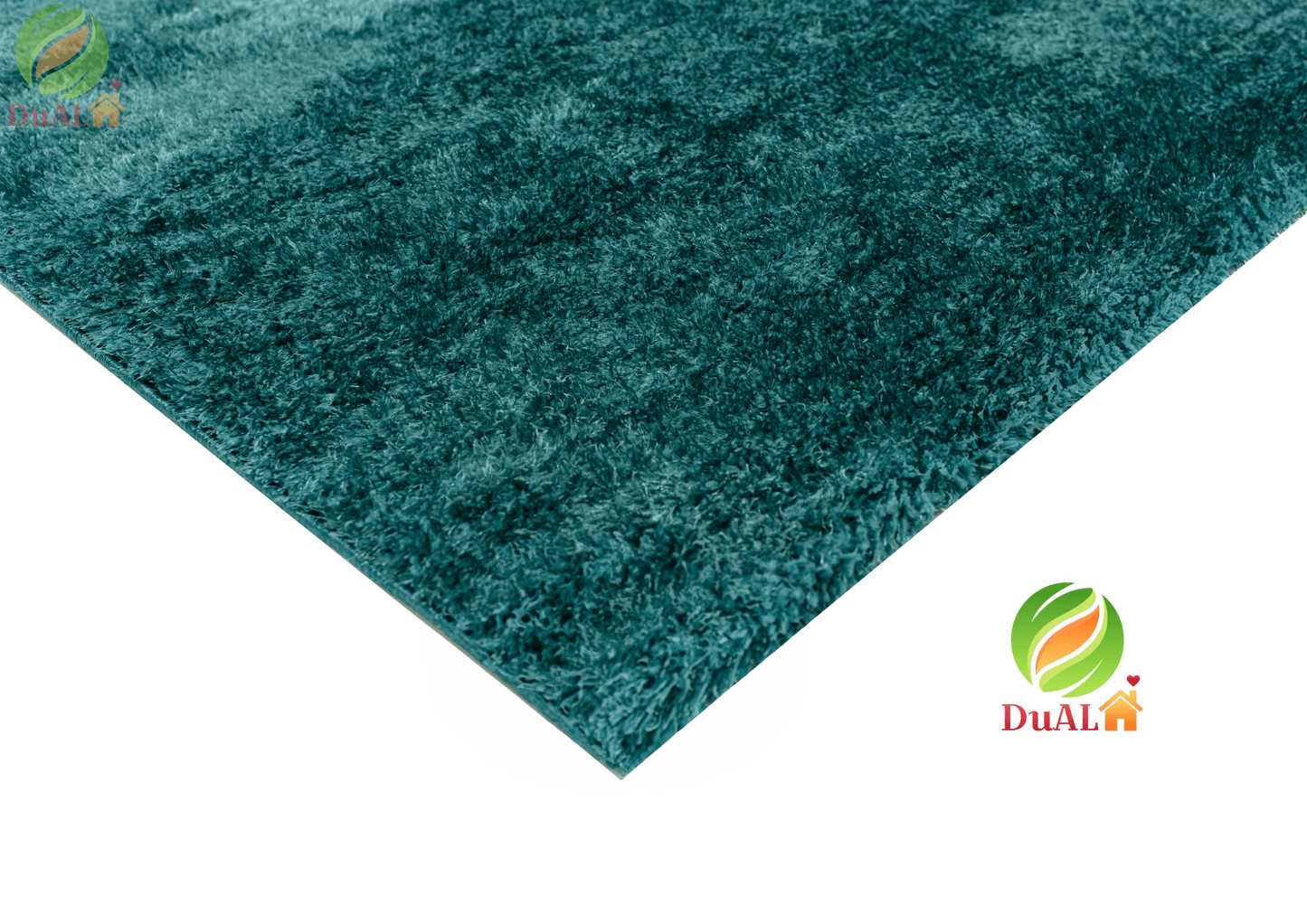 Set Covor Renk Pufos Turcoaz, 3 covoare, 60x200 cm - 1 bucata, 60x140 cm  - 2 bucati