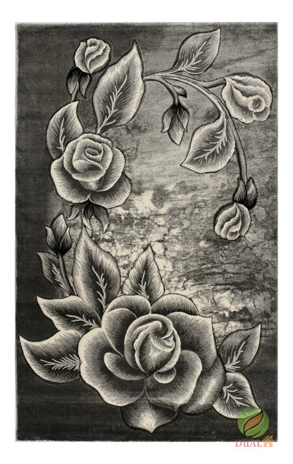 Covor Ugur Floris Gri, 150x233 cm, Floral