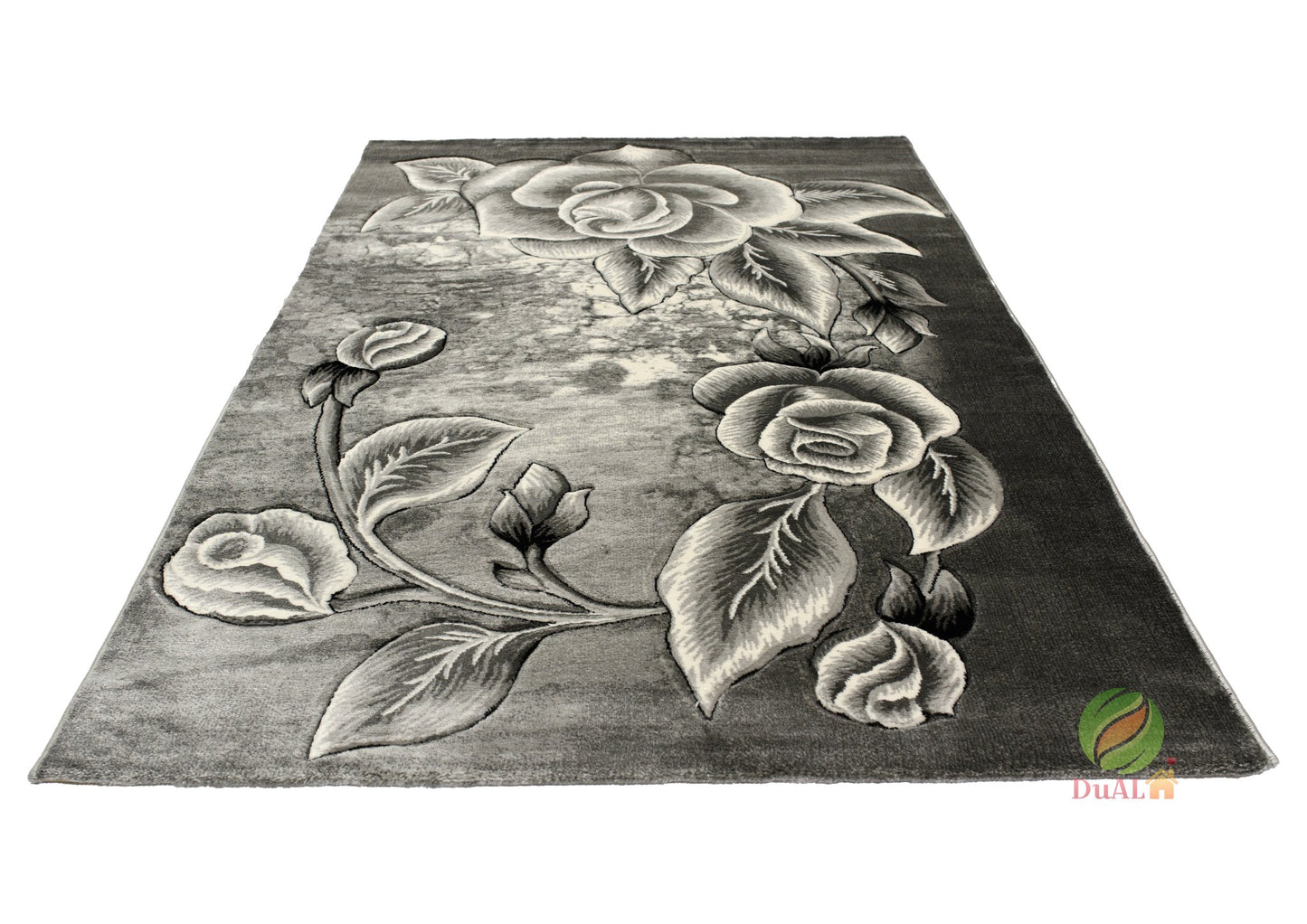 Covor Ugur Floris Gri, 170x250 cm, Floral